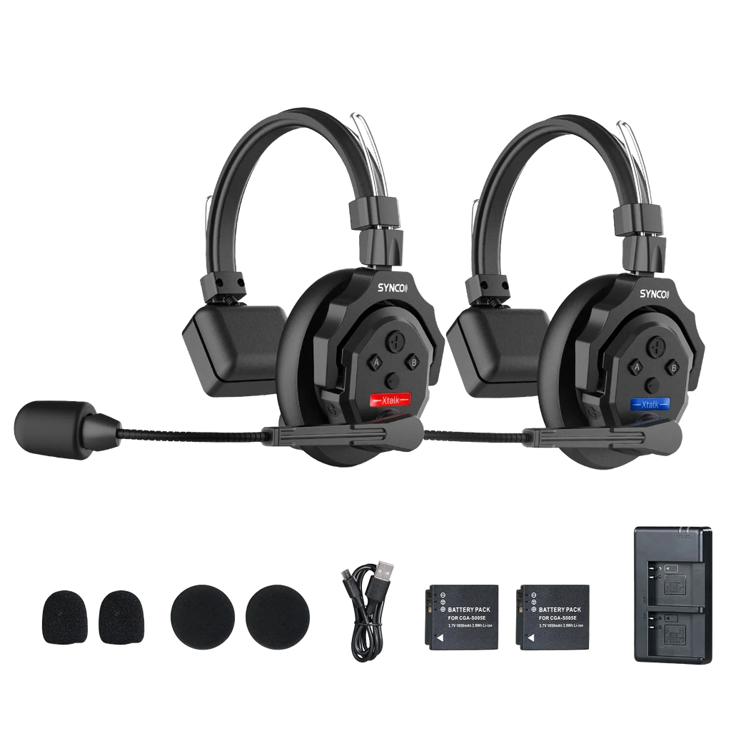 SYNCO XTALK Wireless Intercom Headset 2.4GHz