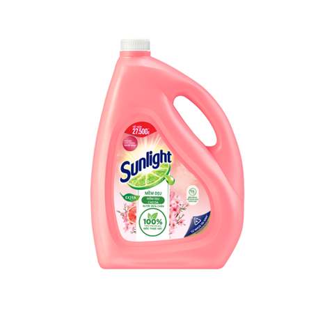 Nước rửa chén SUNLIGHT Mềm Dịu Hương Bưởi Tây & Hoa Anh Đào 3.6KG