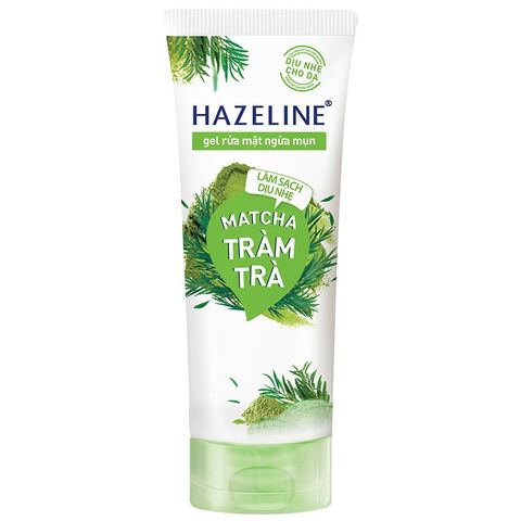 Sữa Rửa Mặt Hazeline Ngừa Mụn Dịu Nhẹ Matcha Tràm Trà 100g