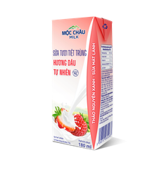 Sữa Tươi Tiệt Trùng hương dâu Mộc Châu Milk 180ml