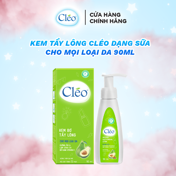 CLÉO Kem Bơ Tẩy Lông Dạng Sữa Cléo Dành Cho Mọi Loại Da 90ml