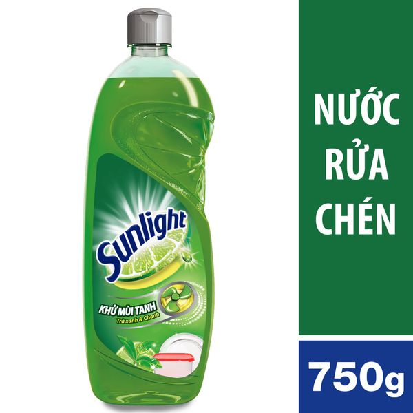 SUNLIGHT Nước rửa chén Trà Xanh Gốc Thực Vật 750g