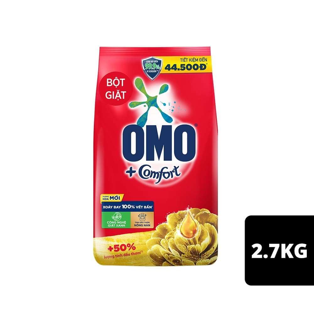 OMO Bột Giặt Comfort Tinh Dầu Thơm Nồng Nàn