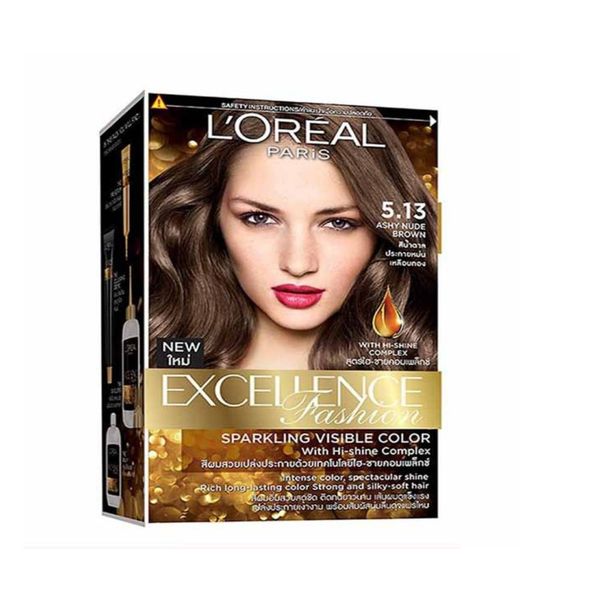 Kem Nhuộm Dưỡng Tóc Màu Thời Trang L'oreal Excellence Fashion 5.13 NÂU ÁNH TRO 172 ML