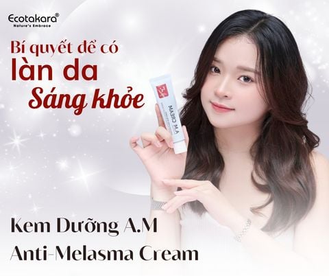 {HÀNG CHÍNH HÃNG} Kem dưỡng chuyên biệt cho da nám sạm hiệu quả chỉ sau 4 tuần, giúp da đều màu trắng sáng - A.M (Anti-Melasma) CREAM (50ml) {Có tem phụ nhập khẩu chính ngạch}