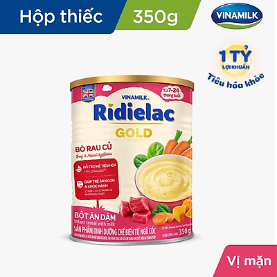 Bột Ăn Dặm Ridielac Gold bò rau củ HT 350g