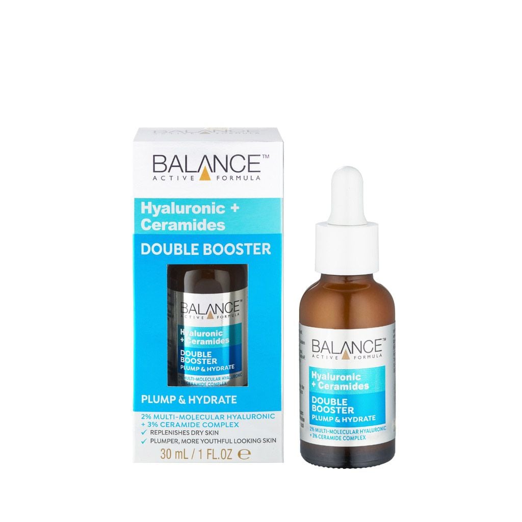 Tinh Chất Balance Active Formula Dưỡng Ẩm 2% Hyaluronic + 3% Ceramides Double Booster 30Ml