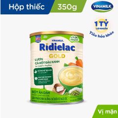 Bột Ăn Dặm Ridielac Gold Lươn Cà Rốt Đậu Xanh HT 350g