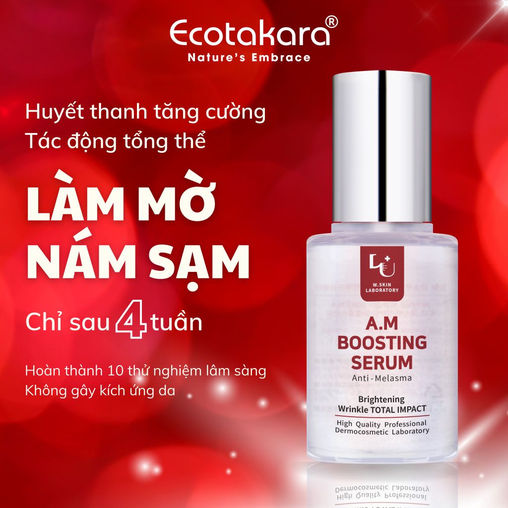 Huyết thanh tăng cường giảm nám, sạm A.M (Anti-Melasma) Boosting Serum (30ml) da tươi trẻ, trắng sáng chuẩn Hàn