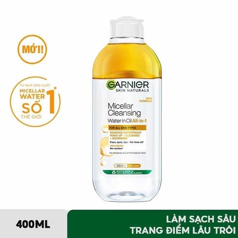 Nước Tẩy Trang Garnier Micellar Oil Infused Cleansing WaterL 400ML