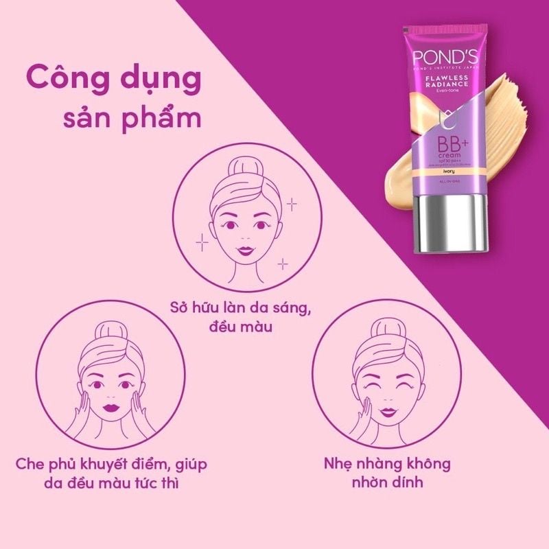 Kem Dưỡng Trắng Tạo Nền BB Cream Pond's Flawless Radiance SPF30 sáng da đều màu 25g