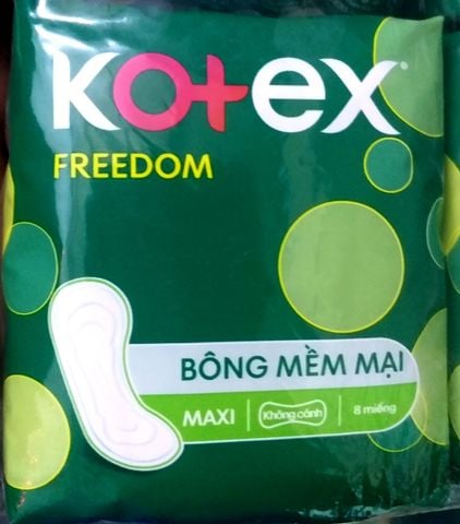 Băng Vệ Sinh Kotex Freedom mặt bông dày không cánh 8 miếng