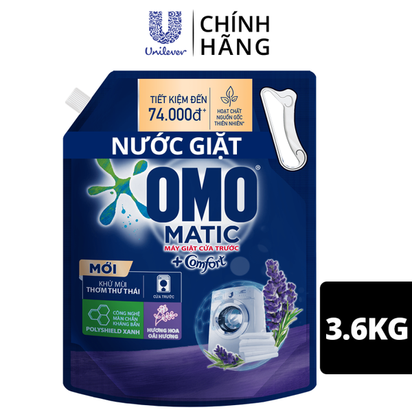 OMO Matic cửa trước khử mùi thư thái túi 3.6KG