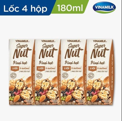 Sữa 9 loại hạt Vinamilk Super Nut 180ml (24H/T)