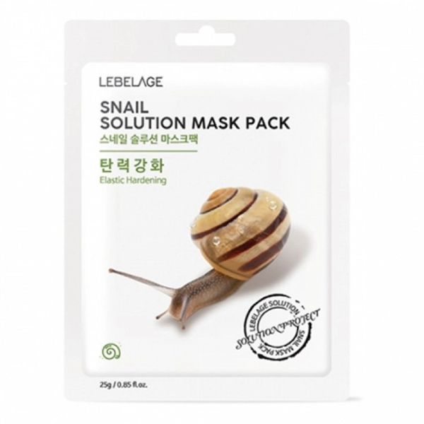 Mặt Nạ Lebelage Snail Solution Mask Pack Elastic Hardening Chiết Xuất Từ Ốc Sên 25g