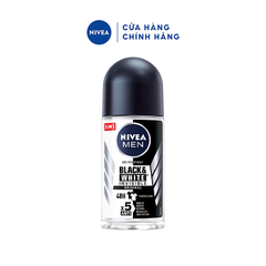 Lăn Ngăn Mùi NIVEA MEN Black&White Ngăn Vệt Ố Vàng Vượt Trội - Hương Nhẹ Nhàng (50 ml) - 82245
