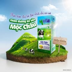 Sữa Tươi Tiệt Trùng không đường Mộc Châu Milk 180ml