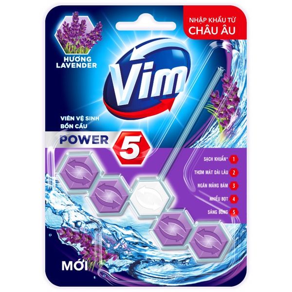 Vim viên treo bồn cầu lavender 55g