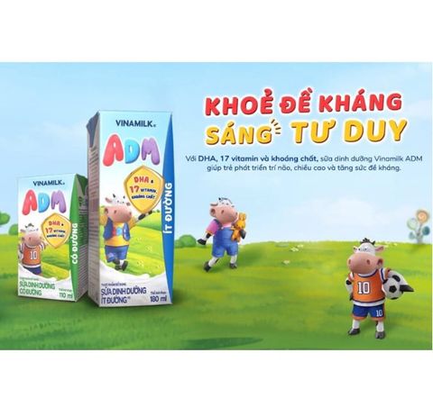 Sữa Dinh Dưỡng ít đường Vinamilk ADM 110ml