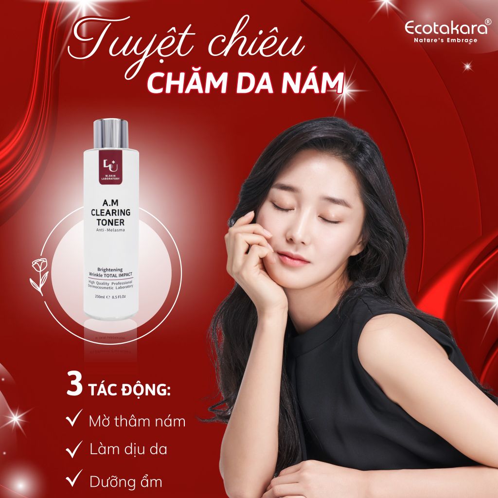 {HÀNG CHÍNH HÃNG} Nước thần detox làm dịu làn da bị thâm nám, giúp cấp ẩm dưỡng trắng giảm nám và vết thâm _ A.M (Anti-Melamsa) Clearing Toner (250ml) {Có tem phụ nhập khẩu chính ngạch}