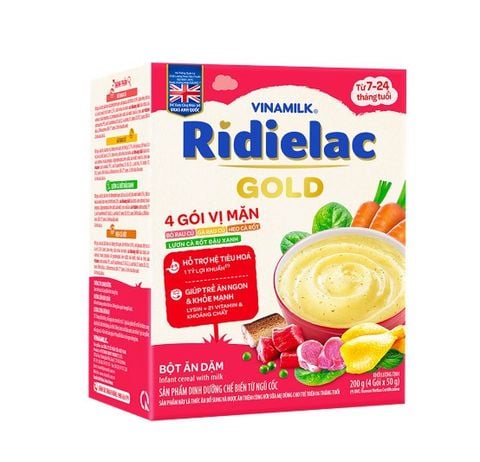 Bột Ăn Dặm Ridielac Gold 4 Gói Vị Mặn 4*50g