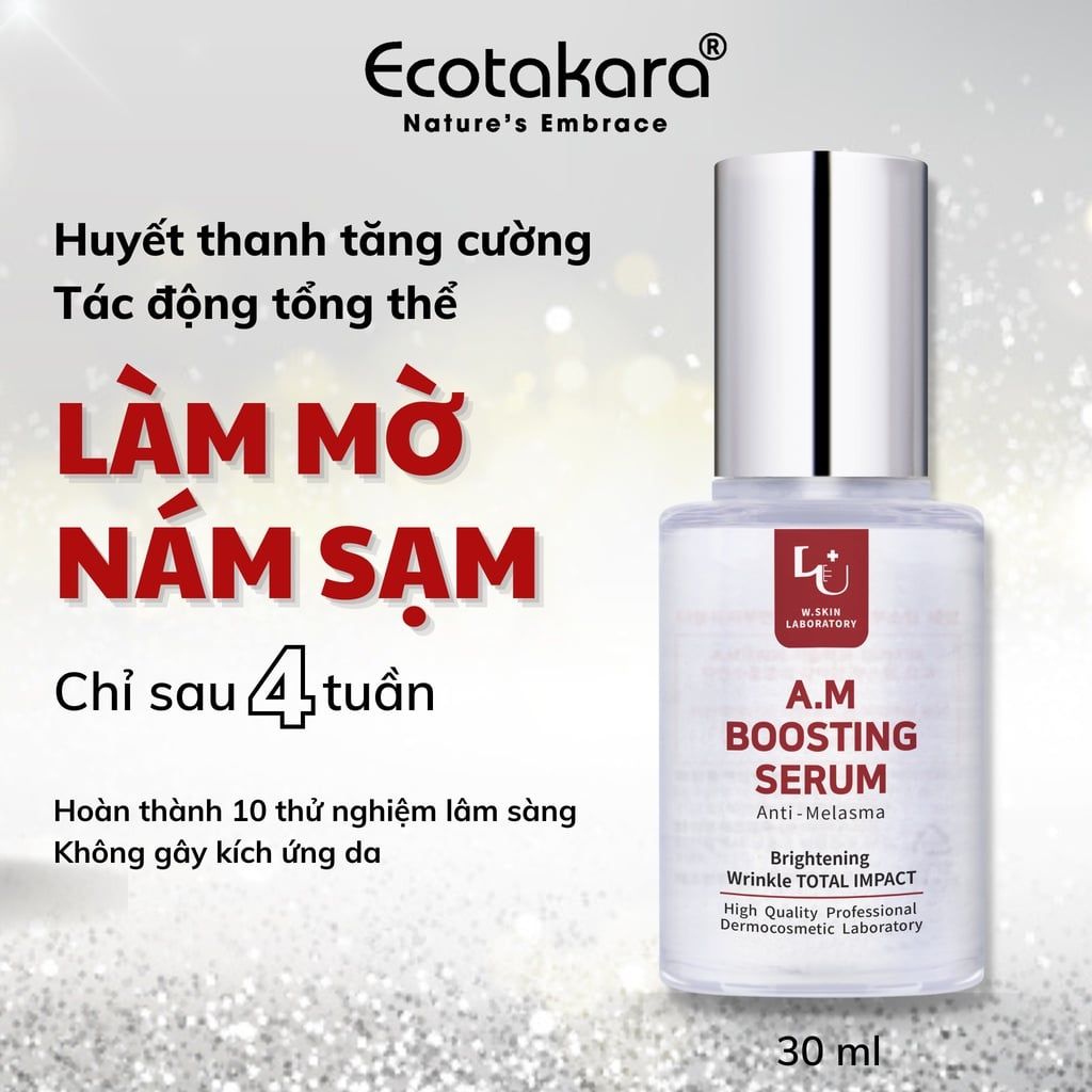 Huyết thanh tăng cường giảm nám, sạm A.M (Anti-Melasma) Boosting Serum (30ml) cho da tươi trẻ, căng bóng trắng mịn