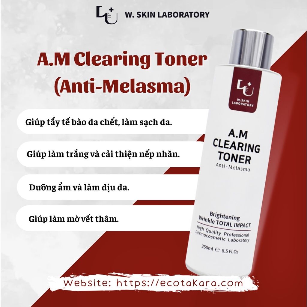 Nước cân bằng detox làn da bị nám, vết thâm _ A.M (Anti-Melamsa) Clearing Toner (250ml)