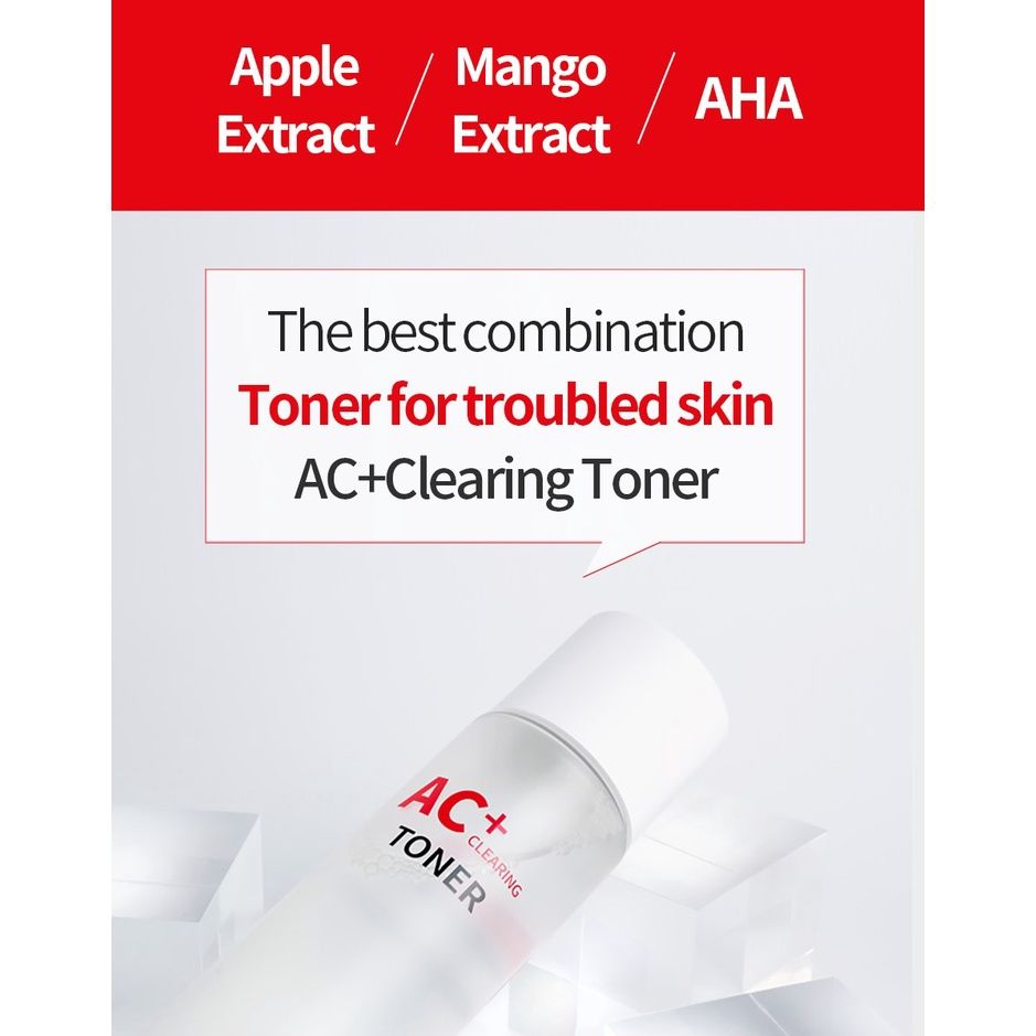 Nước cân bằng làm dịu da bị mụn - AC+ CLEARING TONER (150ml)