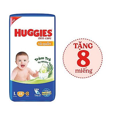 Tã quần Huggies Skin Care cỡ L (48M + 8M Tã quần L)