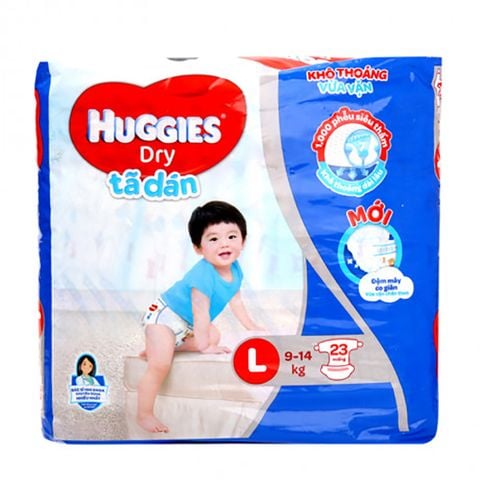 Tã dán Huggies cỡ L 23 miếng