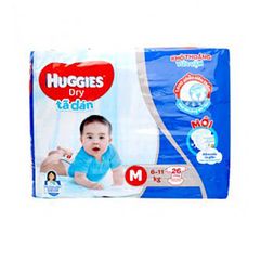 Tã dán Huggies cỡ M 26 miếng (Cho trẻ 6 - 11kg)
