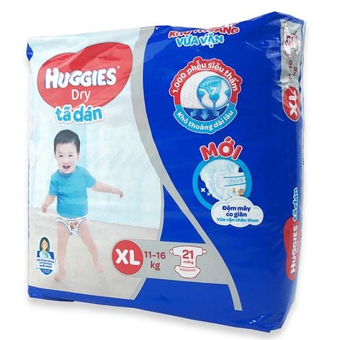 Tã dán Huggies cỡ XL 21 miếng