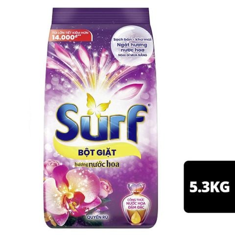 SURF Bột Giặt Hương Nước Hoa Quyến Rũ 5.3kg