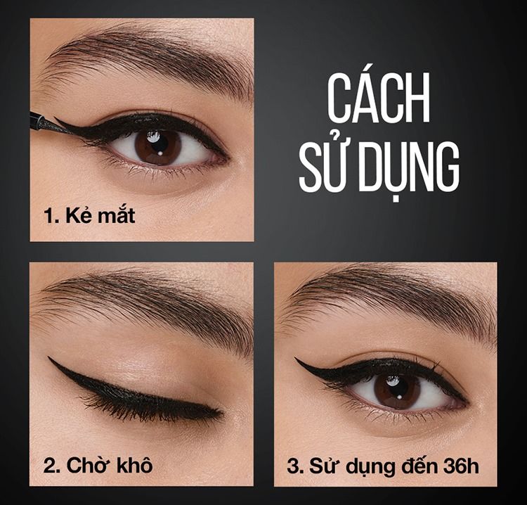 Bút Kẻ Mắt Nước Maybelline Lâu Trôi 36H Line Tattoo High Impact Liner - Intense Black 1g