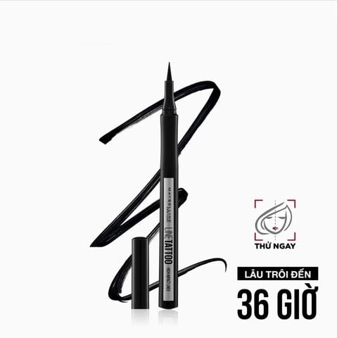 Bút Kẻ Mắt Nước Maybelline Lâu Trôi 36H Line Tattoo High Impact Liner - Intense Black 1g