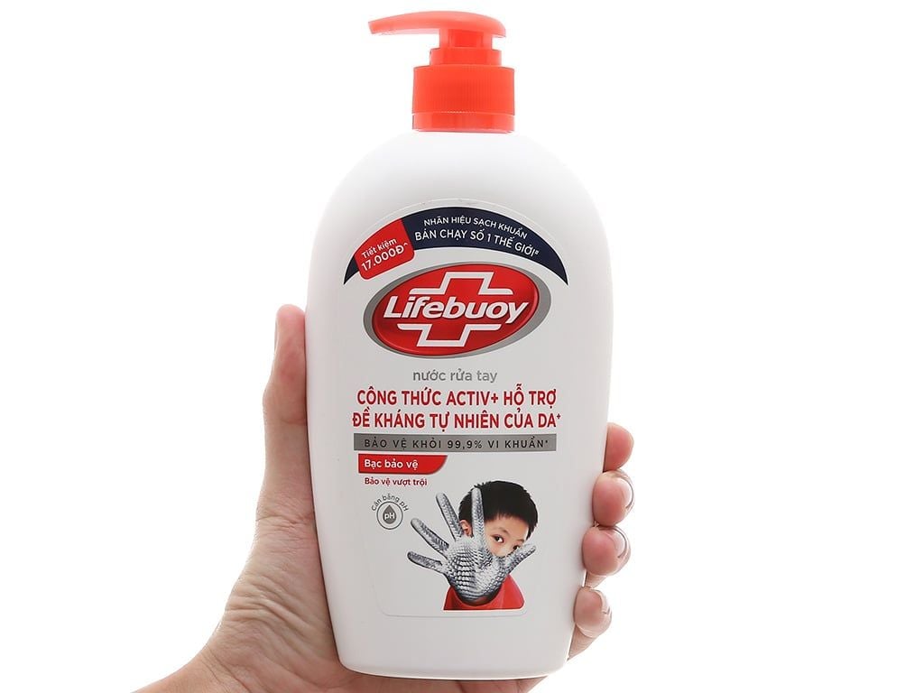 LIFEBUOY Nước Rửa Tay Bạc Bảo Vệ 450G