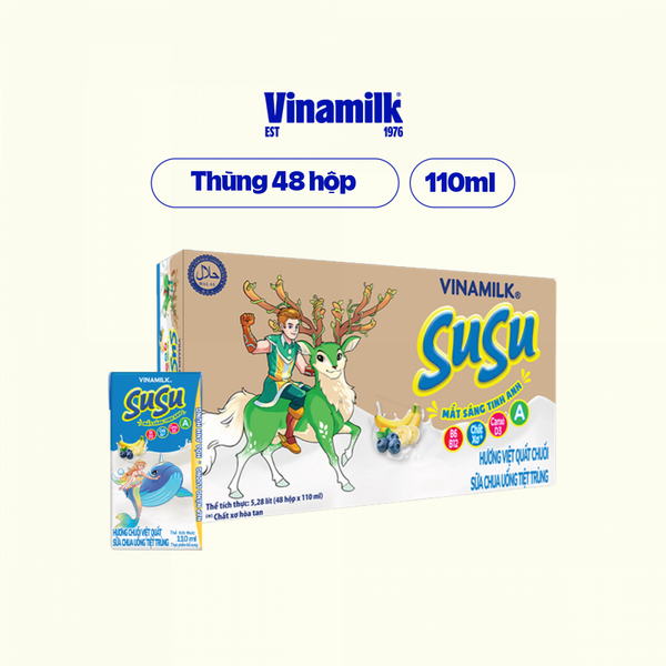 SCU TT hương việt quất chuối VNM Susu hộp 110ml