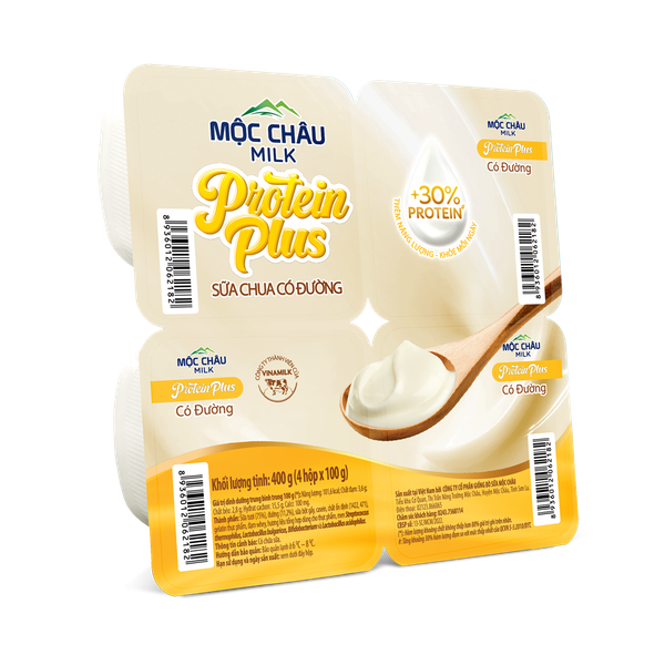 Sữa chua có đường Mộc Châu Milk Protein Plus 100g