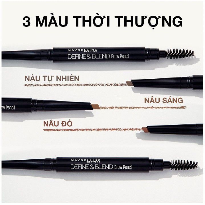 Chì Chân Mày Maybelline Define & Blend Brow Pencil 0.16g #Natural Brown