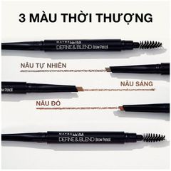 Chì Chân Mày Maybelline Define & Blend Brow Pencil 0.16g #Natural Brown