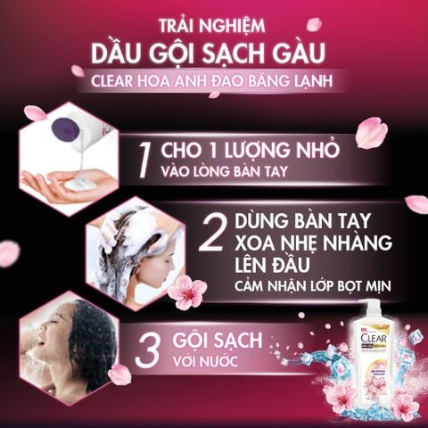 CLEAR Dầu Gội Hương hoa Anh Đào 6gx10