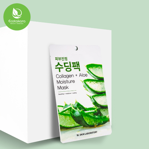 Mặt nạ Collagen dưỡng ẩm giúp da săn chắc, đàn hồi, làm trắng và giúp phục hồi da khỏe mạnh căng mịn - ALOE VERA SKIN SOOTHING MASK {Có tem phụ nhập khẩu chính ngạch}