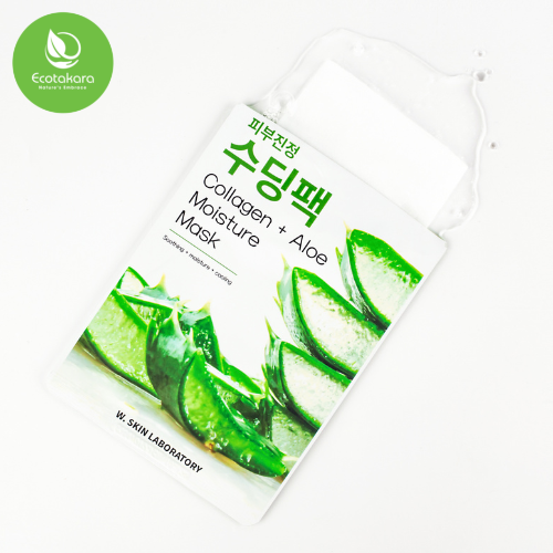 Mặt nạ Collagen dưỡng ẩm giúp da săn chắc, đàn hồi, làm trắng và giúp phục hồi da khỏe mạnh căng mịn - ALOE VERA SKIN SOOTHING MASK {Có tem phụ nhập khẩu chính ngạch}