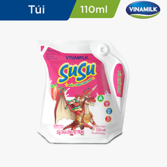 Sữa Chua Uống Tiệt Trùng Hương Dâu Vinamilk Susu Túi 110ml