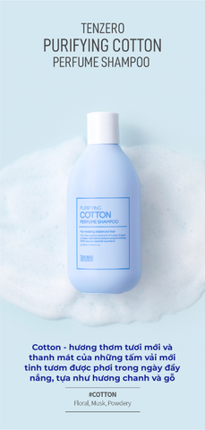 Dầu Gội chống gàu giảm nấmTenzero Purifying Cotton Perfume (300ml)