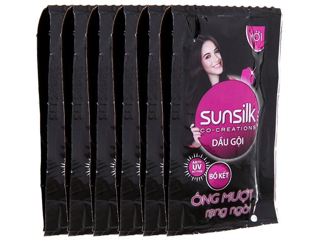 SUNSILK Dầu Gội đen óng mượt rạng ngời (6gx10 gói)