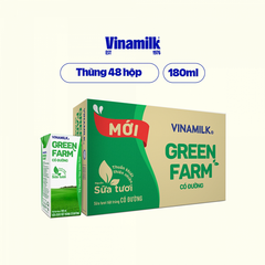 Sữa Tươi Tiệt Trùng CĐ Vinamilk Green Farm 180ml