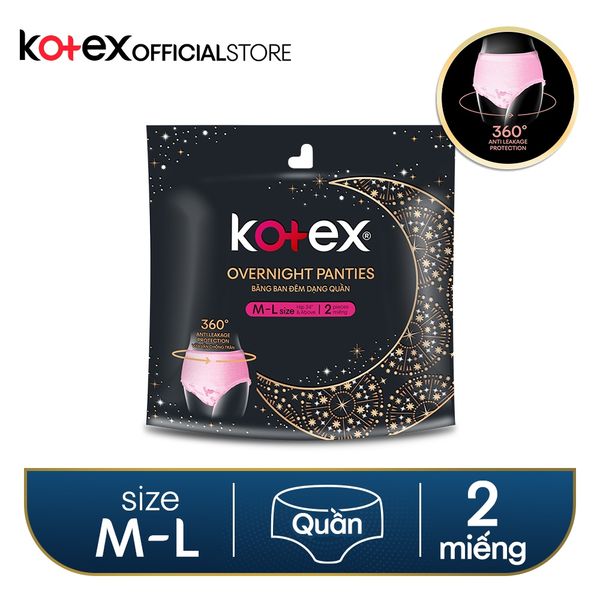 BVS Kotex Ban Đêm dạng quần cỡ M/L 2 miếng