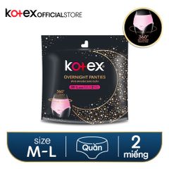 Băng Vệ Sinh Kotex Ban Đêm dạng quần cỡ M/L 2 miếng