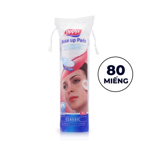 Bông Tẩy Trang Tippys Classic Make Up Pads 80 Miếng